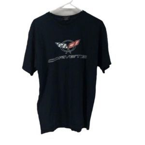 Steve Barry’s Men's Black Chevy Corvette Short Sleeve Shirt Size‎ Large